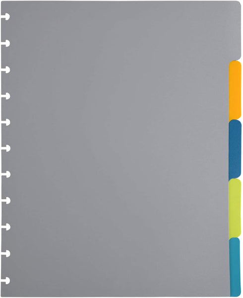 Talia Discbound Notebook - Dividers, 5tab Classic, Letter Size