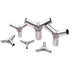 Stainless Steel 5/16" Hose Barb Y Barbed Fitting, 3 Way Wye Adapter with 3pcs Hose Clamps