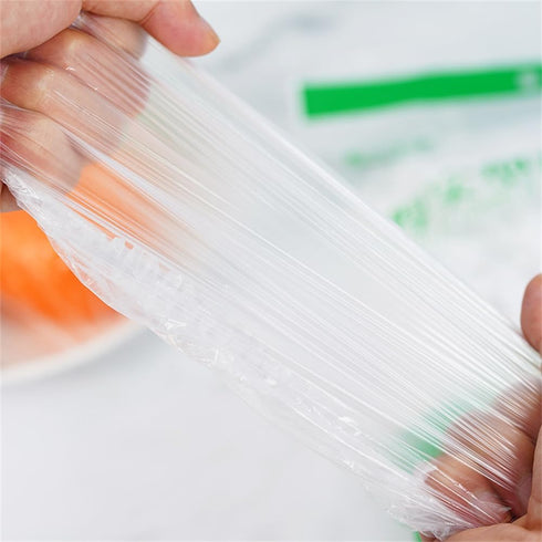 EYAKEG 100pcs Fresh Keeping Bags, Food Covers, Reusable Elastic Food Storage Covers, Plastic Sealing Elastic Stretch