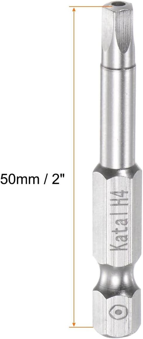 H4 Pentagon Screwdriver Bit 1/4" Hex Shank 2" Length Magnetic Security Screw Driver Power Tool by HARFINGTON