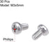 uxcell M3x5mm Machine Screws Pan Phillips Cross Head Screw 304 Stainless Steel Fasteners Bolts 30Pcs