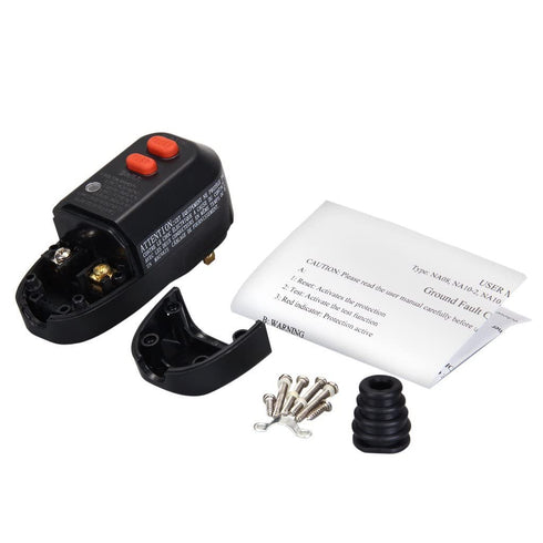 GutReise GFCI Replacement Plug Assembly,Ground Fault Circuit Interrupter Safety RCD Protection Manual Reset 15 Amp Grounded 2 Wires 2-Prongs (2-Prongs 2-Wire)