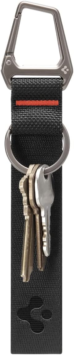 Spigen Life Carabiner Lanyard Keychain Strap for Keys ID Badge Wallet Holder - Black