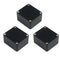 YXQ 63x58x35mm Waterproof Electric Project Case Junction Box with Cover, Black Plastic, 3-Pack