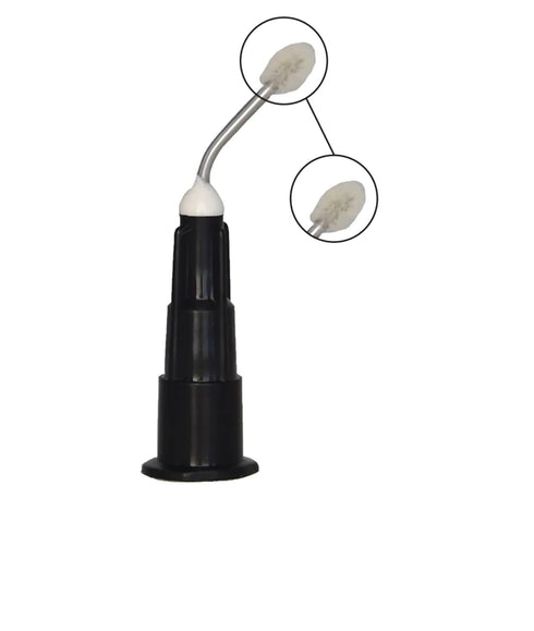Pre Bent 19G Dispensing Needle Delivery Tips with Micro Brush End, Box of 100 #BTWMB