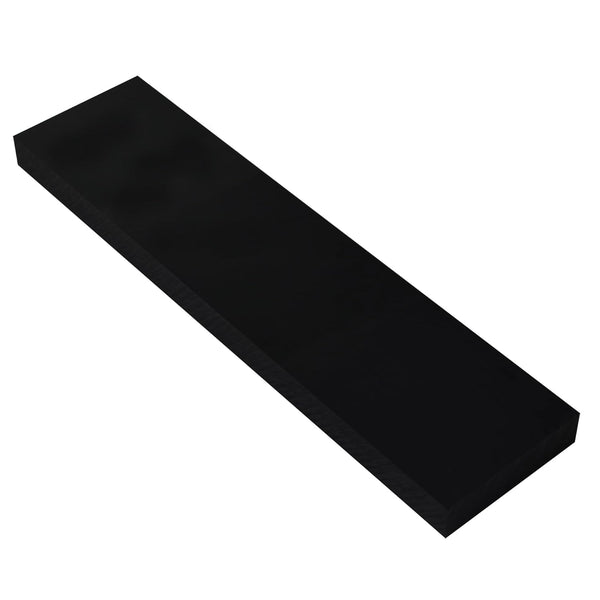 HDPE Block Rectangular Solid Plastic Tapping Block for DIY Projects (3/4" x 12" x 3", BLACK)