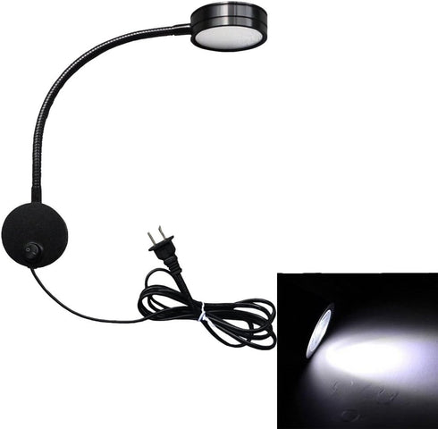 Onerbuy 5W Youngine Plug Wired Flexible Gooseneck Wall Sconce Reading Lamp Art Works Show Accent Light Wall Mount Spot