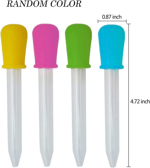 BELLARMOR 12 Pack 5ml Liquid Dropper, Silicone Clear Plastic Eye Dropper, No BPA Pipettes for Kids