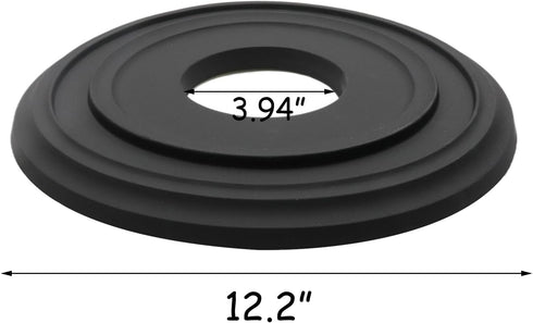 12"OD 3.94"ID HEVSTIL Black Ceiling Medallion PU Ceiling Medallion for Light Fixtures Simple and Modern Ceiling Light