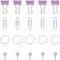 Push Pin Clips, Office Decor, Purple Office Supplies for Women, Paper Clips Push Set, Mini Binder Organizer