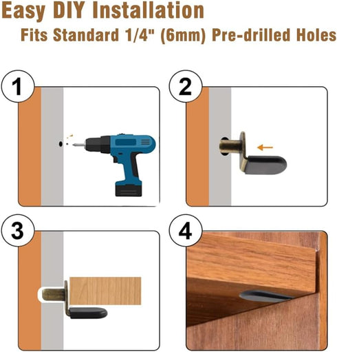 40 1/4 Inch Closet, Pcs Shelf Support Pegs, L-Shaped Metal Shelf Pins with Protective Rubber Sleeves, Cabinet Hardware