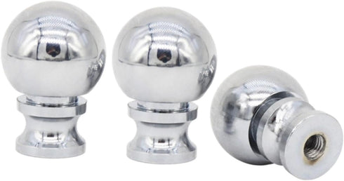 Simhoa 3 Pieces Lamp Finials Lamp Shade Toppers Nut Decoration,Aluminum Alloy,Oil Rubbed,DIY Ball