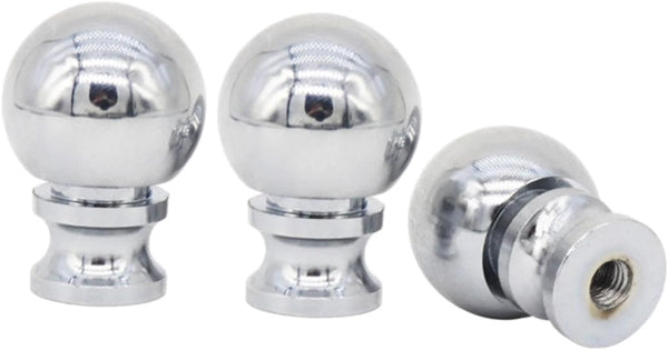 Simhoa 3 Pieces Lamp Finials Lamp Shade Toppers Nut Decoration,Aluminum Alloy,Oil Rubbed,DIY Ball