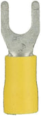 Install Bay YVST10 Yellow Spade Terminal Vinyl Connector, 12/10 Gauge #10 (100-Pack)