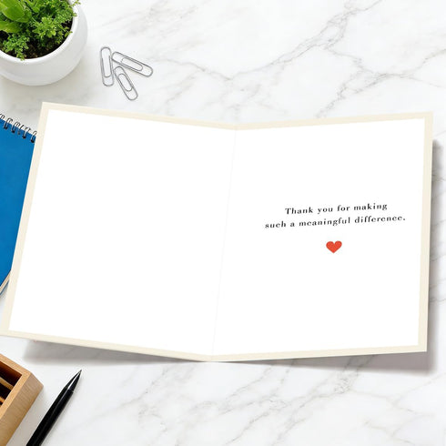 LiuuLi Thank You Card with Envelope, Gratitude Card,Thoughtful Appreciation Gift for Friend, Teacher, Boss, Coach