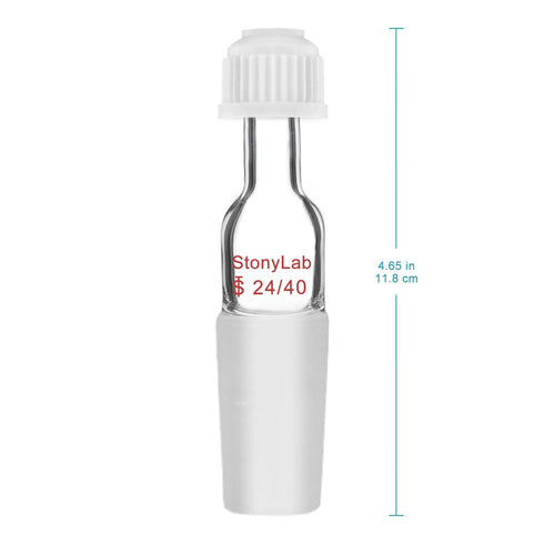 stonylab Thermometer Inlet Adapter - 24/40 Inner Joint, 80mm Height for Distillation Apparatus
