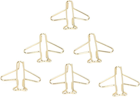 Zerodis Airplane Shaped Paper Clips, 100Pcs Mini Cute Paperclips for Document Sorting and Organizing at Office, School,
