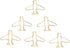 Zerodis Airplane Shaped Paper Clips, 100Pcs Mini Cute Paperclips for Document Sorting and Organizing at Office, School,