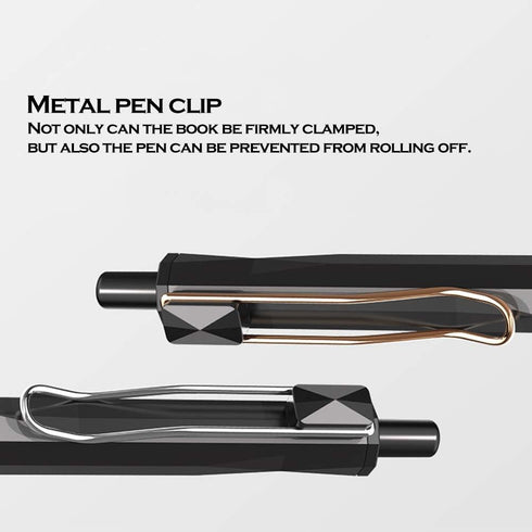 DUNBONG Gel Pens, 0.5mm Retractable Fine Point Pen, Black ink, Needle Tip Pens, Diamond Shaped Cutting Surface Design, Box of 6 Pen (Black Packs of 6)