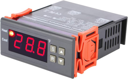 Jeanoko Thermostat MH1210F AC110V Digital Temperature Control -58~194? Fahrenheit Temperature Sensor