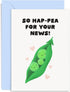 Old English Co. Cute Pea New Baby Announcement Card for Parents To