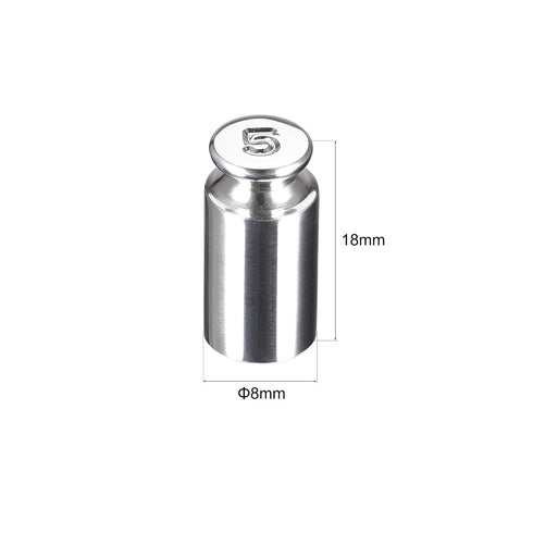 uxcell M2 Steel Calibration Weight Chrome Plated 5g for Balances Digital Scales