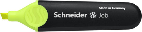 Schneider Job Highlighter, Chisel Tip, Black Barrel, Yellow Ink, Box of 10 (1505)