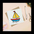Azeeda (GC00078743) 'Sail Boat Toy' Blank Greeting Card