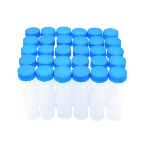 Eowpower 30pcs 50ml Plastic Vial Storage Container Test Tubes for Laboratory