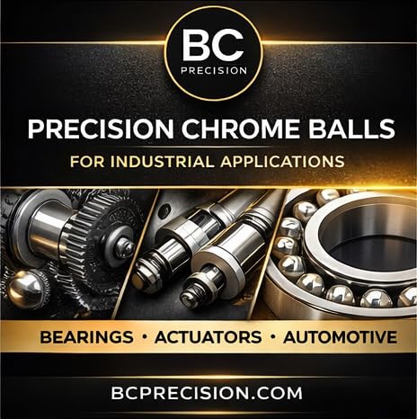 1/2 G25 (0.50), 52100, 25 Pack BC Precision Chrome Steel Bearing Balls AISI Precision Hardened Steel Balls for Bearings