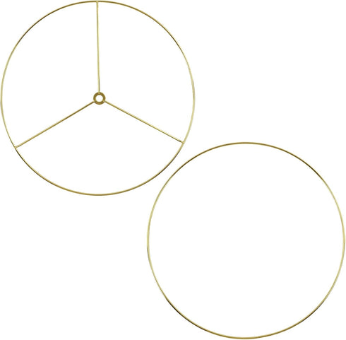 13.7"/35cm Antrader Wire Lamp Shade Rings Metal DIY Drum Lamp Shade Ring for Connecting Lamps Harp, Lampshade Holder