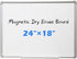 DEVELOP Magnetic Dry Erase Board 18 x 24 Inch, White Board with Silver Aluminium Frame for Wall Hanging