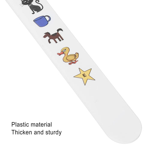 Check Vision Tester Stick, ANGGREK Kids Fixation Stick with Colorful Animal Patterns, Waterproof Coating Eye Test