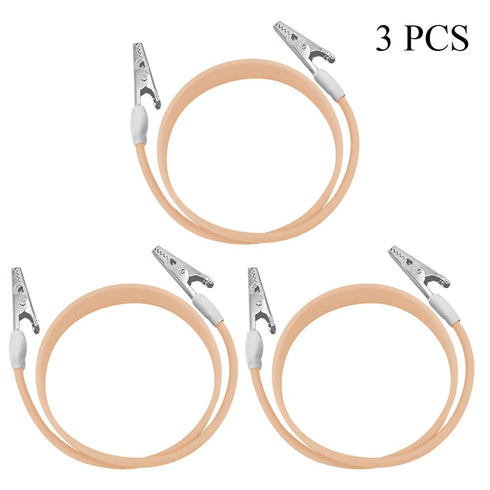 LXLVOUEG 3 PCS Dental Bib Clips,Soft Lightweight and Portable Silicone Dentist Bibs Clips Napkin Bib Holder Neck Chain