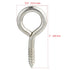 100pcs Small Screw Eye Shape Hanging Screw Hooks, 1" Lag Thread Self-Tapping Eyebolt Ring