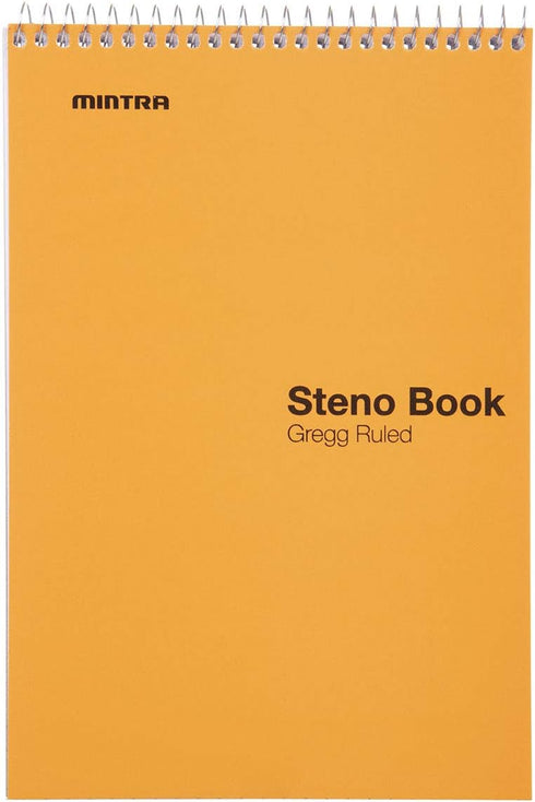 Mintra Office Steno Book, Pastel Colors, 4 Pads/Pack, Gregg Ruled, 6inx9in, 70 Sheets