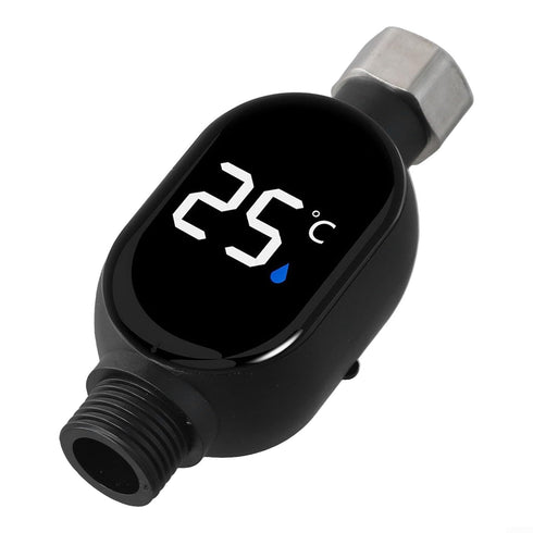 Drawup Smart Digital Display Shower Thermometer with Color-Coded Temperature Indicator, 0-99C Range, 304