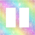 Cute Unicorn Galaxy Sky Wall Plate with Rainbow Pastel Clouds, 1 Gang Switch Plates for Light Receptacle Plug Cover