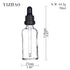 YIZHAO Clear Glass Dropper Bottle 2oz, Tincture Bottles with Glass Dropper, for Essential Oils, 6 Pcs