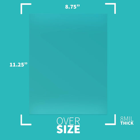 Binditek 50 Pack 8 Mil Clear PVC Binding Presentation Covers, Oversized Report Cover for Binding, Unpunched