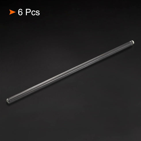 MECCANIXITY 3.3 Borosilicate Glass Stick 11.81" Length 8mm Dia Stir Rod Mixing Tools with Both Ends Round, 6Pcs