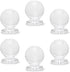 MroMax 6Pcs Tiny Pull Handle Round Acrylic Knob - 16mm Diameter Clear Shiny Knob