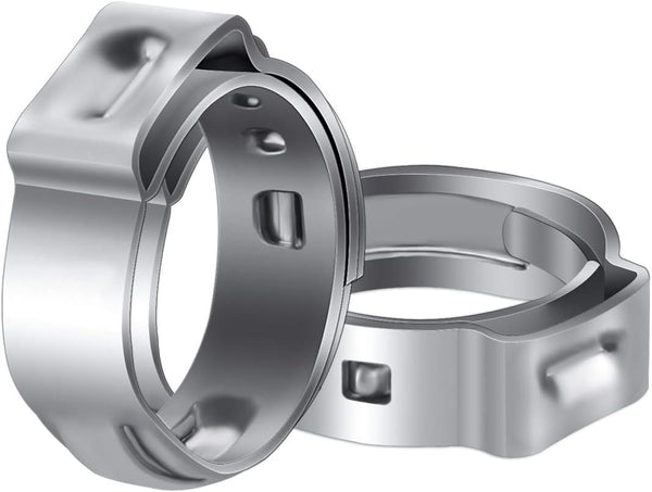 LOKMAN 50 Pack 3/4 Inch PEX Cinch Clamps - Stainless Steel Crimp Rings for PEX Tubing Pipe Fitting