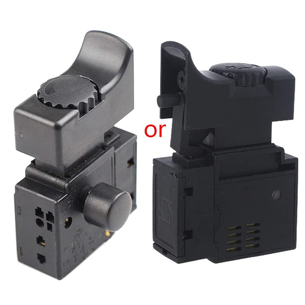 Speed Regulating Switch FA2-61BEK Electric Drill Power Tool Trigger Button Switch, Black, Height 55.6mm
