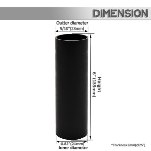GooChan 2 3 4 6 7 Inch E12 Set 12 (6-Inch 12-Pack) Black Plastic Candle Cover Sleeves,Chandelier Socket