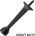 HOME MASTER HARDWARE Heavy Duty 3 in Solid Rigid Door Stop, Matte Black 2 Pack with Rubber Tip