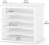 Ballucci File Organizer Paper Sorter, 5 Tier Adjustable Shelves Office Desk Organizer (White)