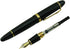 Jinhao 159 Fountain Pen Medium Black Lacquer with Gold Trim, Heavy with Pen Pouch & Refill Ink Converter