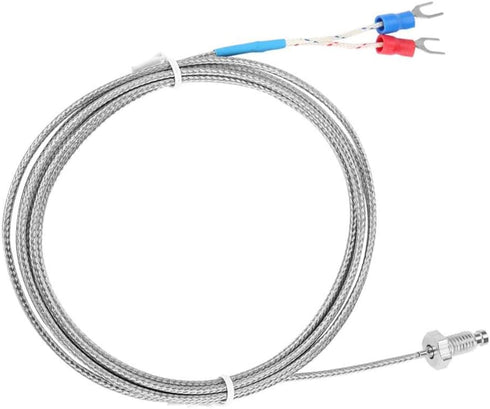 Screw Probe Temperature Sensor K Type Thermocouple, M6 Screw Thread, Two Wire Temperature Controller