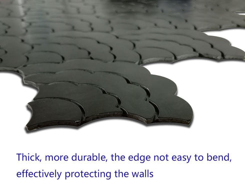 XUANINY 7-Sheet Peel and Stick Metal Backsplash Tiles, Self Adhesive Aluminum Mosaic 3D Wall Sticker for Kitchen Decor